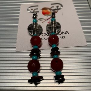 Garnet Crystal Earrings
